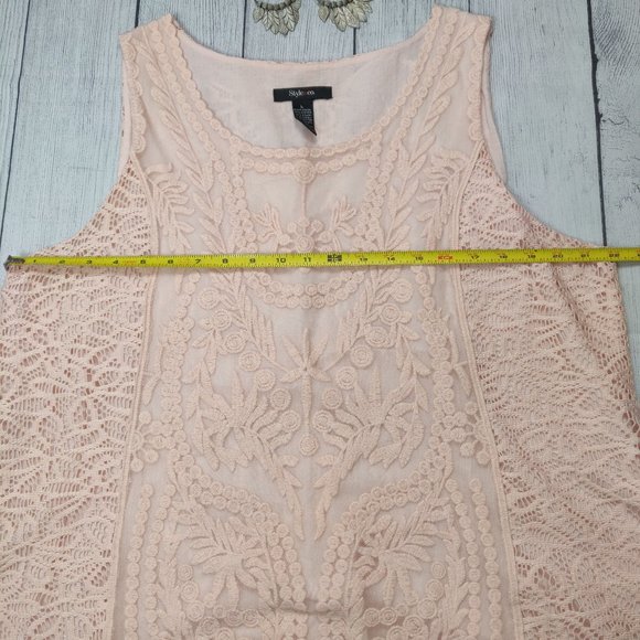 Style & co. Womens Knit Tank Pink Large - Picture 3 of 8